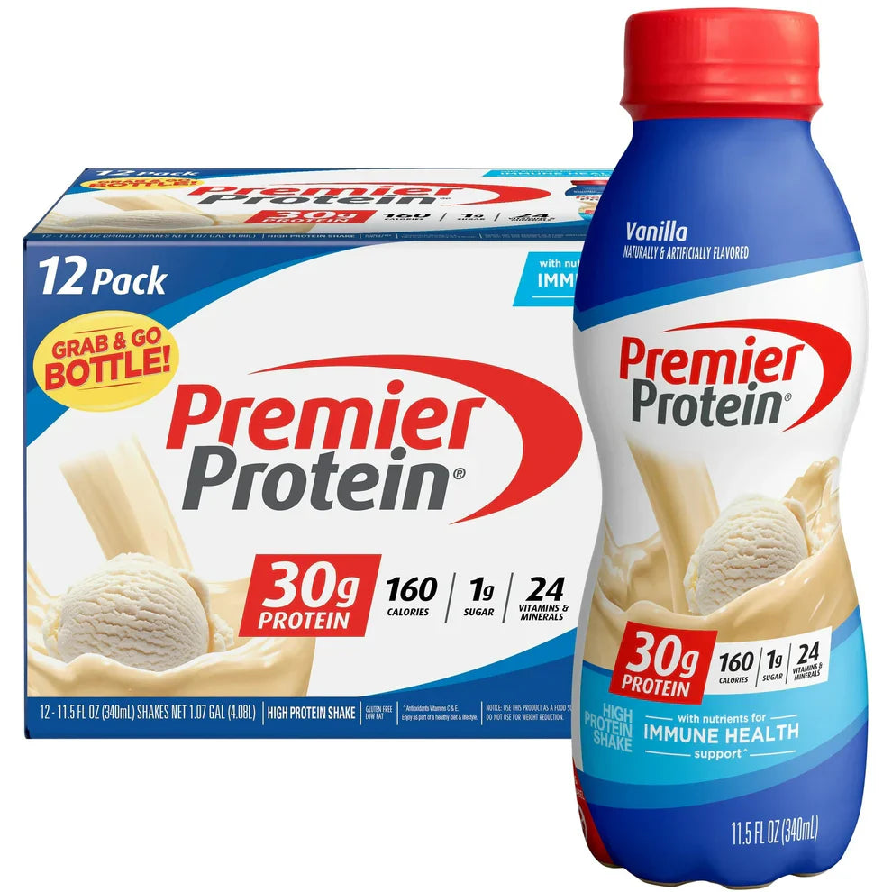 Premier Protein Shake | 30g Protein & 1g Sugar | 12 Pack